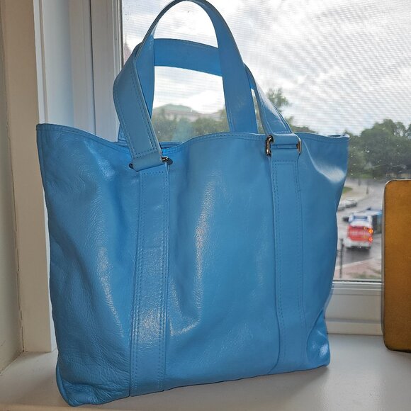 Open Top Turquoise Blue Marc Jacobs Tote *RARE* - Picture 13 of 13